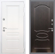 Входная металлическая Дверь Рекс (REX) Премиум-н Силк Сноу FL-128 Венге светлый в Кашире