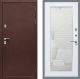 Входная металлическая Дверь Рекс (REX) 5 металл 3 мм Зеркало Пастораль Белый ясень в Кашире