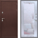 Входная металлическая Дверь Рекс (REX) 5 металл 3 мм Зеркало Пастораль Сандал белый в Кашире